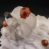 Garnet Crystals on Quartz with Schorl